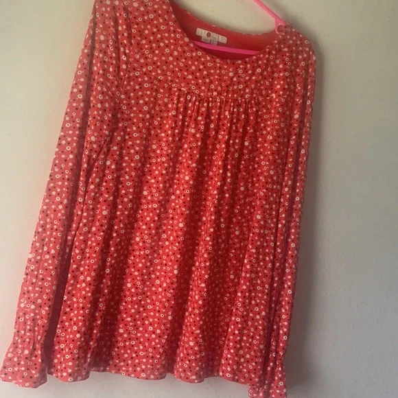 Boden Red Flare Cuff Jersey Top size 10 - Picture 4 of 8